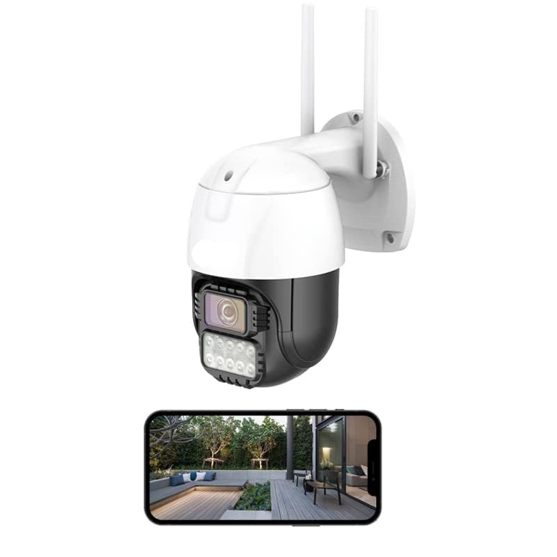 PKST 360° 4MP | 2K (QHD) Smart Home Office Wireless WiFi Camera Outdoor PTZ Camera CCTVColor Night Vision|Ai Auto Tracking| IP66 Weatherproof |micro sd card recording max Support 128gb sd card(HI ptz)
