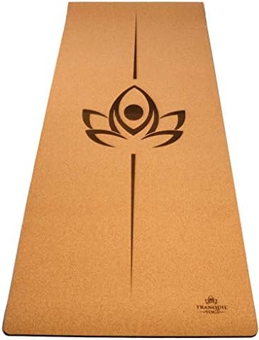 Natural Yoga and Exercise Mat - Excellent Grip and Joint Protection, Includes Carry Strap.