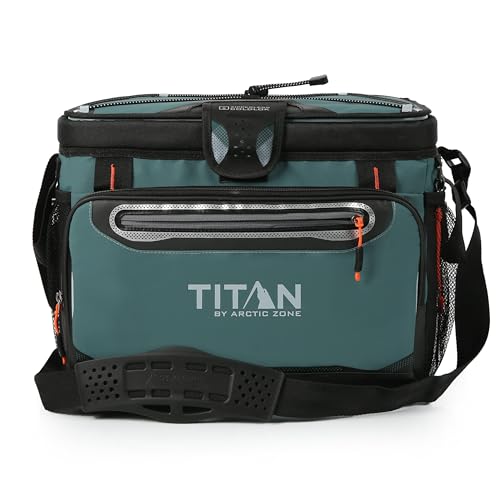 Titan by Arctic Zone 30 Can Zipperless Soft Cooler with HardBody Liner, Jungle Hunt