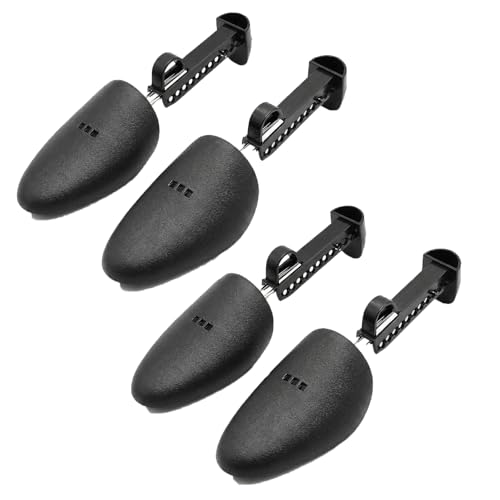 Upstore 2 Pairs Plastic Adjustable Length Men Shoe Tree Shoe Stretcher Boot Holder Organizers Boot Holder Support Practical Shoes Shape Keeper with Tension Spring Coil for Most Shoes