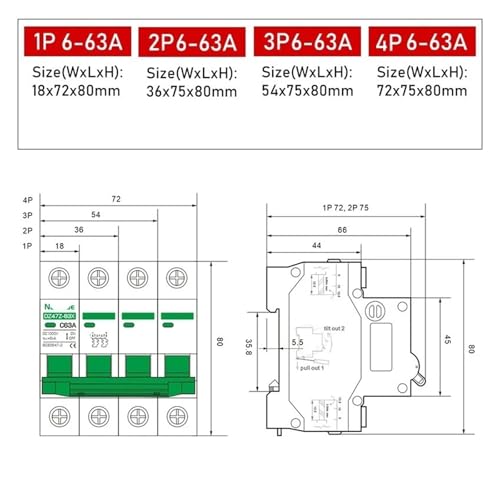 Disyuntor for 40A CC 750V interruptor fotovoltaico de 3 polos panel solar 2