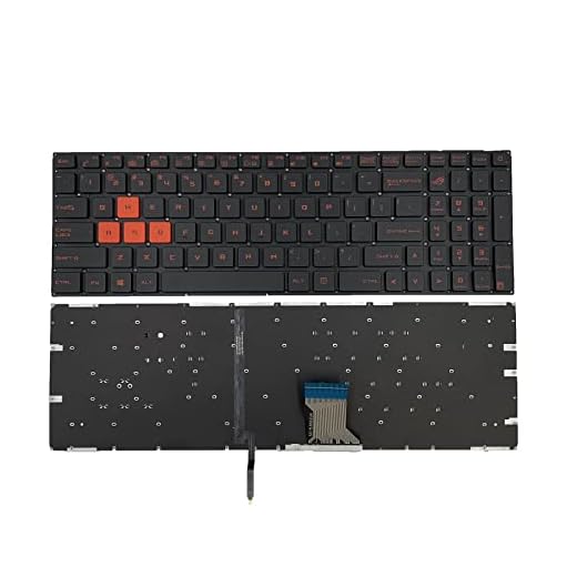 Laptop ersättning amerikansk layout rött bakgrundsbelyst tangentbord för ASUS Rog Strix GL502 GL702VM GL702V GL702VY GL502VT GL502 GL702 Svart