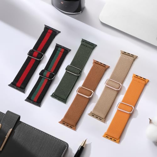 Image of Maledan 10 Pack Stretchy Solo Loop Compatible with Apple Watch Band 40mm 38mm 41mm 42mm 44mm 45mm 46mm 49mm Women Men,Soft Nylon Elastic Braided Strap for iWatch Series 11 10 9 8 7 6 5 4 3 2 1 SE Ultra