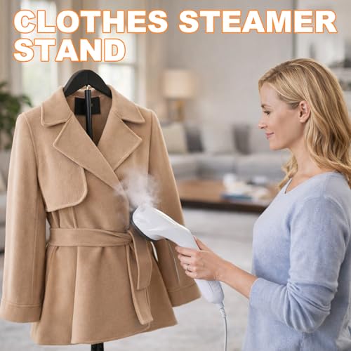SJPULMO Adjustable Shirt Display Stand 32-63 Inch, Foldable Mannequin Torso Clothes Steamer Stand Clothing Display Stand for Vendors Display T Shirt, Graduation Cap and Gown, Dress, Jacket, Coat