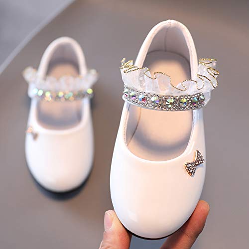 Toddler Girls Dress Shoes Rhinstones Mary Jane Ballet Flats Flower Girl School Party Wedding Shoes4
