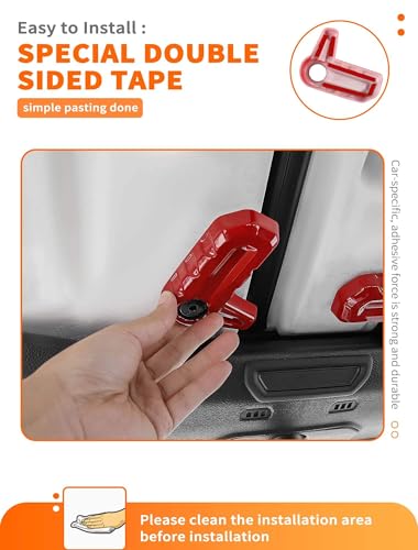 image for Savadicar Red Interior Accessories - Hardtop Latches Trim Cover for 20