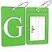 Shacke Luggage Tag Initial – Fully Bendable Tag w/Stainless Steel Loop (Letter G)