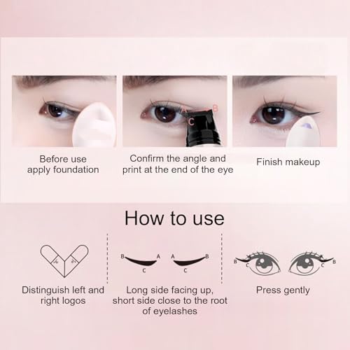 Eyeliner Waterproof, Sello Delineador De Ojos Delineadors De Ojos De Doble Punta Y Secado Rápido Eyeliner Stamp, Negro/Brown Larga Duración Y Fácil Quitar, Antimanchas, Larga Duración - imagen 5