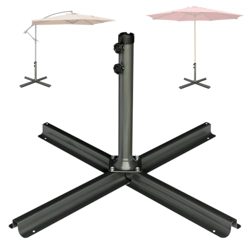 BenefitUSA Heavy Duty Outdoor Universal Cross Brace Stand Kit,Market Umbrella Base Stand for Patio Umbrella