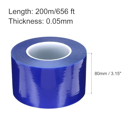 Image of MECCANIXITY Removable Protective Film Tape, 3 1 /5 Inch x 656 Ft Surface Protective Scratch Film Tape Roll for Furniture, Electrical Appliances, Blue