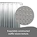 Creative Home Ideas - Textured Fabric Shower Curtain Set, Includes 12 Easy Glide Metal Rings, Modern Bathroom Décor, Machine Washable, Measures 70