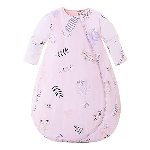 MIKAFEN Gigoteuse Hiver bébé Gigoteuse enfants2.5-3.5 Tog Gigoteuse en Coton Bio Différentes Tailles de la Naissance à 3 Ans(Taille S/Hauteur 60-70cm)