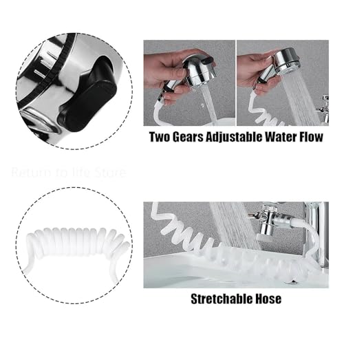 Buse d'extension de robinet d'eau avec embout pulvérisateur de robinet d'évier - 4