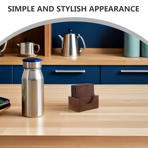 Sous-verres carrés en bois de noyer COLLBATH résistant à la chaleur