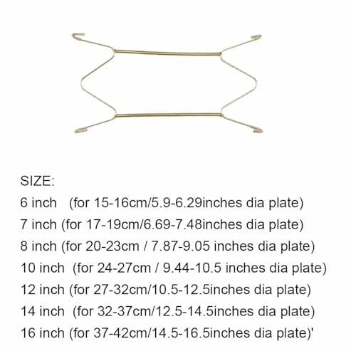 Colgadores de platos para pared antirrayaduras con resorte tensor para evitar caídas 7