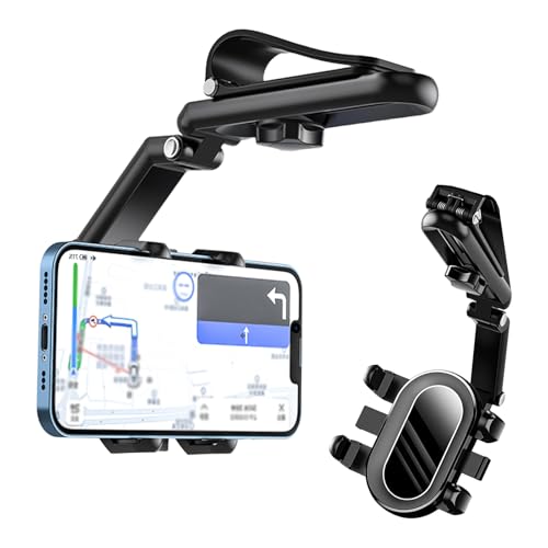 YGDMD New Sun Visor Phone Holder 1080 Multifunctional Sun Visor 360 Phone Holder Rotatable and Retractable Car Phones Holders Car Accessories Fit for Suns Visors/Rearview Mirrors