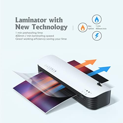 Laminator,A4 Laminator with 20 Laminator Pouches A4 A5 A6,4 in 1 Portable Thermal Laminator Machine with Hot and Cold Settings,Fast Warm up and No Bubbles for Home Office School Use