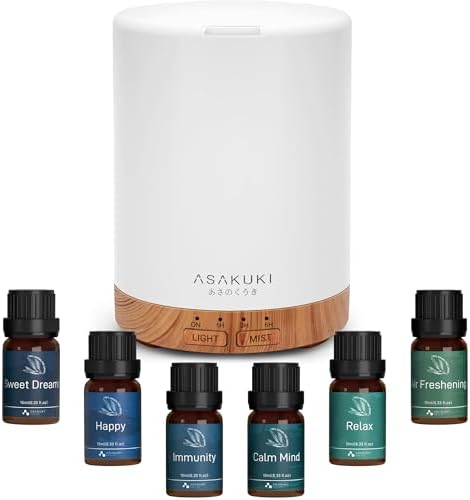 ASAKUKI Essential Oil Diffuser, Aromatherapy Cool Mist Home Humid...