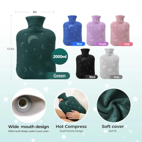 DICEVER Hot Water Bottle with Soft Cover