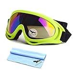 Freehawk Protective BMX Eyewear Goggles with Adjustable Strap for Hunting Riding BMX Cycling Motorcycling Climbing and Shooting (Yellow, Colorful)