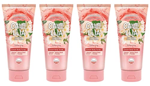 Watsons Camellia Shea Butter Cream Body Scrub 7.05 oz. (Pack of 4)