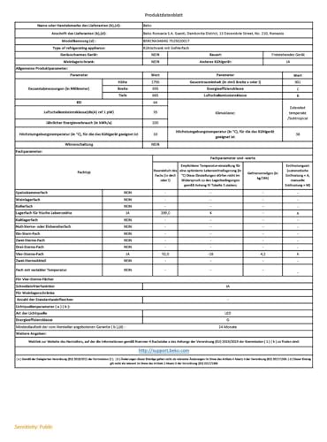 Beko B5RCNA346HG Autonome - Réfrigérateurs-congélateurs (Autonome, Volume net 301 L - 209 L - Réfrigérateur), 92 L Congélateur, No Frost, AeroFlow, Dégivrage automatique du réfrigérateur, 3 tiroirs de