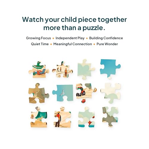 Image of Beach Builders Construction Vehicle Jigsaw Puzzle | 48 Pieces | Ages 4, 5, 6, 7 Years | Premium Montessori Toy & Quiet Time Activity | Birthday Gift or Return Gift for Kids