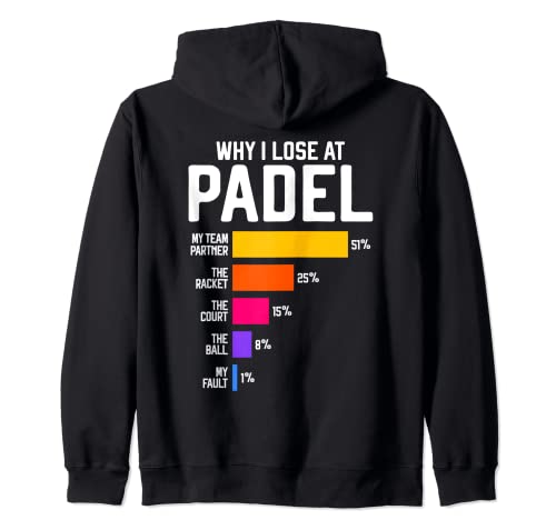 Pourquoi je perds au padel : des excuses amusantes pour hommes et femmes Sweat à Capuche