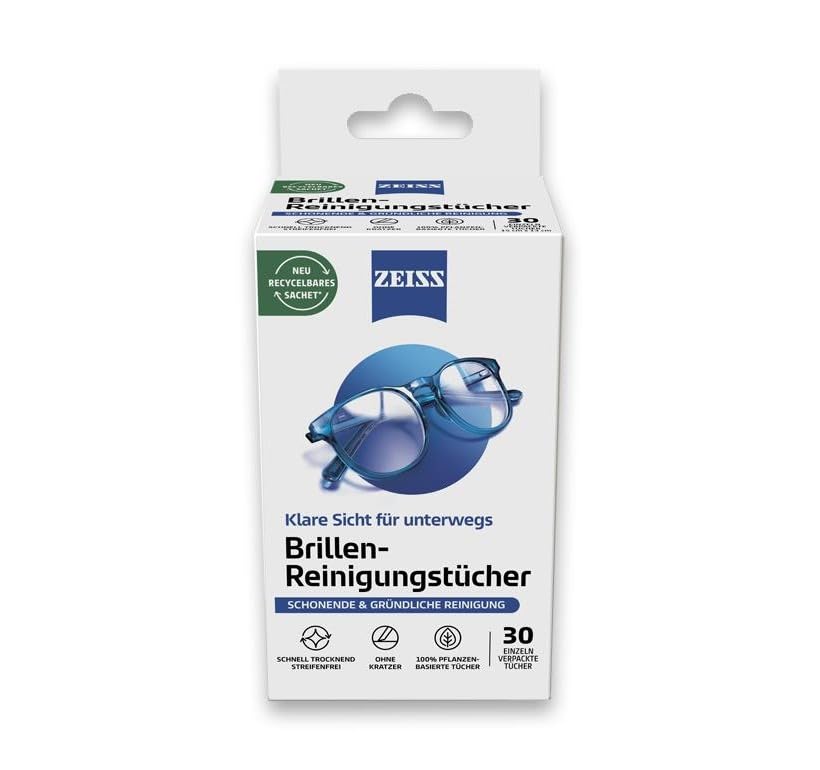 Zeiss feuchte Brillenputztücher (30 St.)