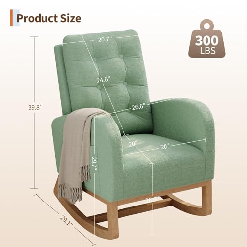GAOMON Modern Rocking Chair for Living Room-Green by GAOMON - Image 2
