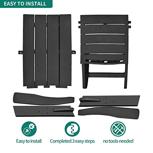 Yitahome Adirondack Chair With Cup Holder Weather Resistant Resin Adirondack Chairs For Outdoor Garden Lawn Yard Garden Patio Deck Fire Pit #TOP7