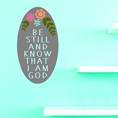 Design with Vinyl US V JER 3381 1 Top Selling Decals Be Still And Know That I Am God Wall Art Size: 10 Inches X 20 Inches Color: Multi, 10  x 20 
