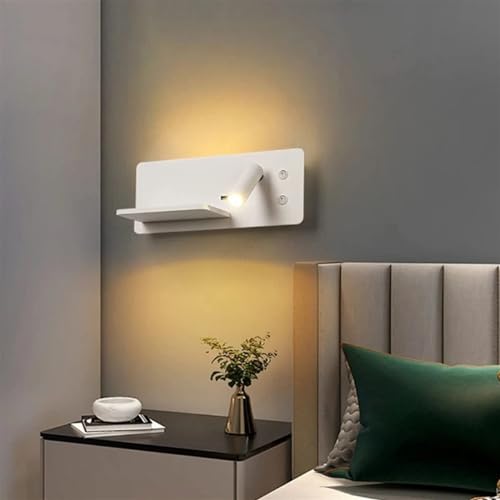 Lampe liseuse LED murale blanche pour éliminer les câbles et lire confortablement