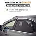 Shatterproof Taped-On Window Deflectors for Lexus NX200T NX300H 2015-2021 with Chrome Trim, Rain Guards, Window Visors for Car, Vent Deflector, 4pcs