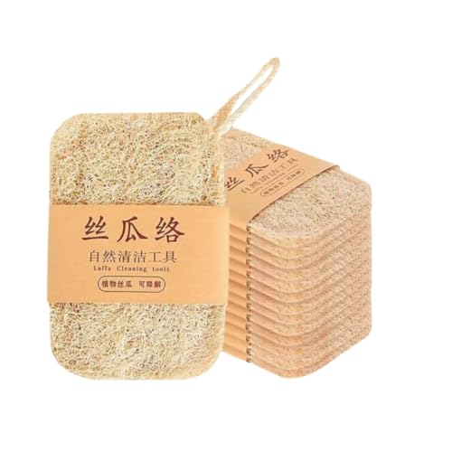 ヘチマスポンジ ブラシ 鍋・フライパン 携帯用 掃除 ヘチマ 食器ブラシ プレート 掃除 キッチン スポンジ 台所用 (5個入り、10個入り) (5個入り)（Amazon）