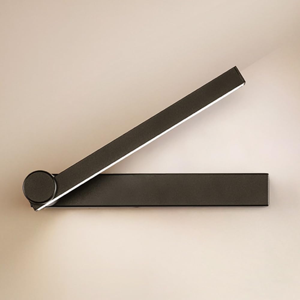 Aplique de pared LED negro lineal de 5W y diseño minimalista en acrílico