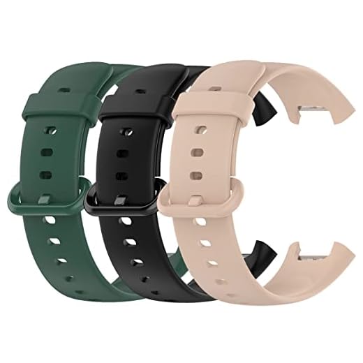 Kit 3x Pulseiras compatível com Redmi Mi Watch 2 Lite Cor:Verde Militar - Preta - Bege