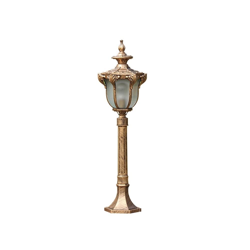 QUSYZD Post Lights Outdoor,Outdoor Post Lantern Metal Glass In Classic Style For Exteriors Pathway Pillar Garden Driveway Bollard Lamp Outdoor Garden Patio Path Light,Onecolor-H