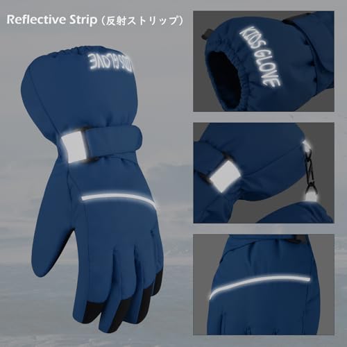 Image of TRIWONDER Kids Winter Gloves Children Ski Snow Snowboard Gloves Cold Weather Mittens for Boys Girls (Royal Blue, S (4-6 Years Old))