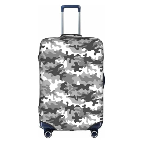 Housse de valise blanche XL au style camouflage pour vos longs voyages