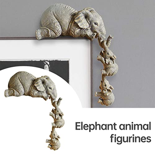 Décorations de table éléphant : lot de 3 figurines suspendues maison - 7