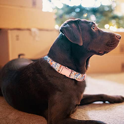 Hsigio Dog Collar And Leash Set Girls Adjustable Puppy Collars With Floral Bow Tie For Small Medium Large Female Dogs thumb #3