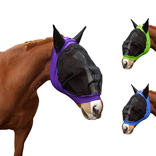 Derby Originals Reflective Lycra Fly Mask With 1 Year Warranty Mesh Eyes And Ears #TOP14