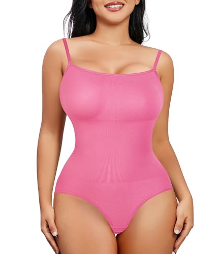 Image of Nebility Shapewear Bodysuits for Women - Tummy Control Square Neck Bodysuit Seamless Full Body Shaper Going Out Top