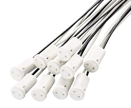 EMFYL fortunate lights 10pcs/lot G4 Lamp Socket 10cm 20cm 30cm White/Black G4 Lamp Holder For LED Crystal Heads Light Bulb (Color : 50cm)