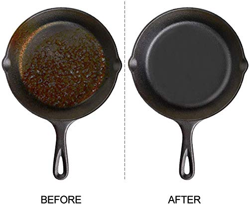 8"x6" Stainless Steel Cast Iron Cleaner 316L Chainmail Scrubber for Cast Iron Pan Pre-Seasoned Pan Dutch Ovens Waffle Iron Pans…