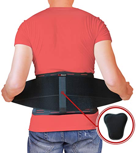 AidBrace Back Brace Support Belt - Lower Back Pain Relief for Herniated Disc, Sciatica, and Scoliosis for Men & Women - Includes Removable Lumbar Pad