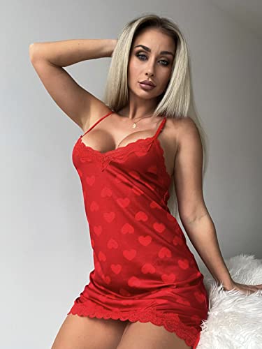 Image of Avidlove Womens Nightgown Sexy Lace Sleepwear V Neck Full Slip Chemise Lingerie Cotton Night Gowns Babydoll Sleepshirt