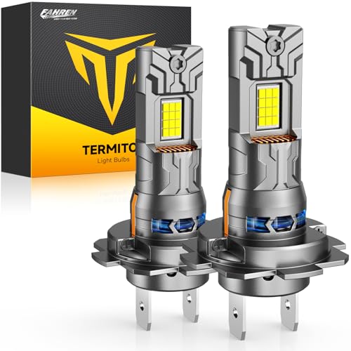 FAHREN 2025 Upgraded H7 LED Bulbs, 𝟒𝟔,𝟎𝟎𝟎𝐋𝐌 𝟏𝟎𝟎𝟎% Brighter H7 LED, 6500K Cool White, True 1:1 Mini Design, Plug-and-Play, No Adapter Required – Pack of 2