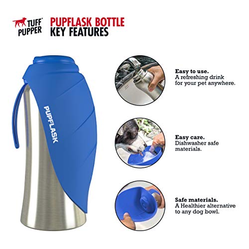 PupFlask Large Dog Water Bottle | 27 or 40 OZ Stainless Steel | Convenient Dog Water Dispenser | Puppy Travel Water Bowl… - Image 3